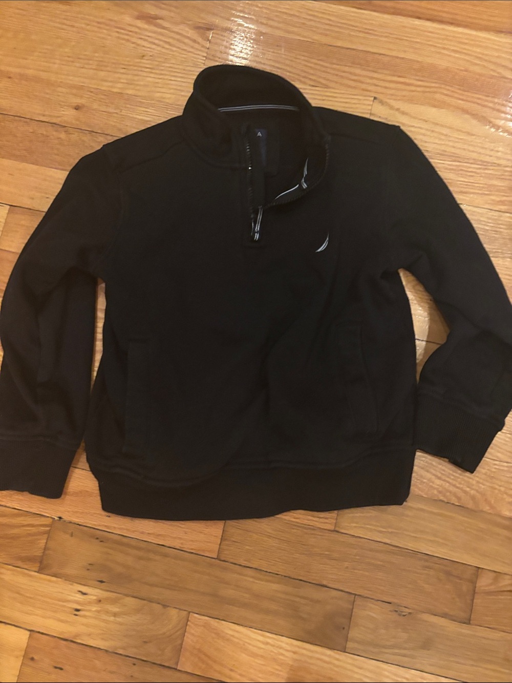 Nautica Black Half-Zip Pullover Sweatshirt